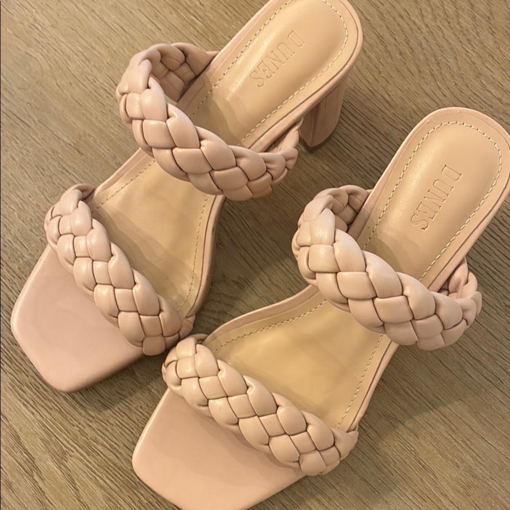 Pale Pink Braided Heels Size 7